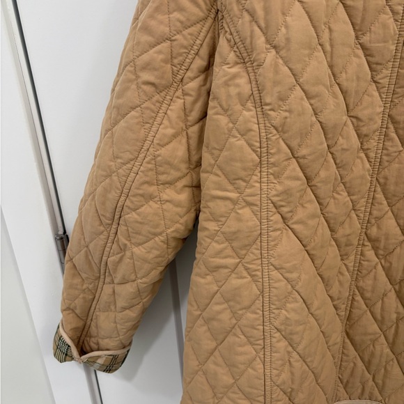 Vintage LL Bean Quilted Khaki Farmhouse Barn Coat Size Large - Picture 10 of 16
